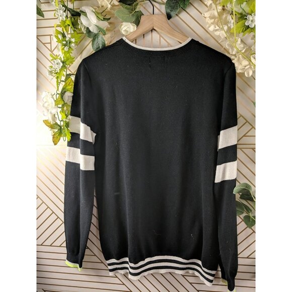 WISPR Men's Sweater Thunder Bolt Black White Pullover Size Medium - Picture 7 of 7